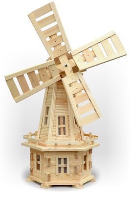 Handcrafted wooden windmill - a rustic and artistic addition to your garden décor.