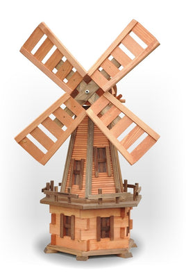 Handcrafted wooden windmills in various sizes and designs, adding rustic charm and movement to your garden. from Pendle Windmills