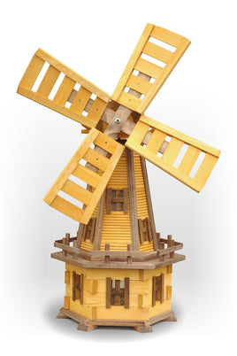 Handcrafted wooden windmills in various designs, adding rustic charm and movement to your garden from Pendle Windmills