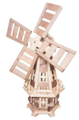 Handcrafted wooden garden windmills in various sizes and designs - the perfect blend of beauty and functionality for your outdoor space 