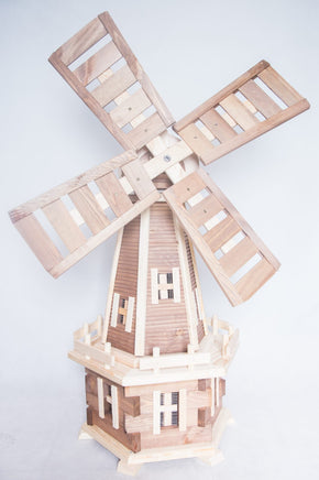 Handcrafted wooden windmills in various sizes and designs - adding rustic charm and motion to your garden landscape Pendle Windmills