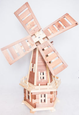 Handcrafted wooden windmill - a charming garden ornament with rotating blades, adding rustic elegance and movement to your outdoor space Pendle Windmills