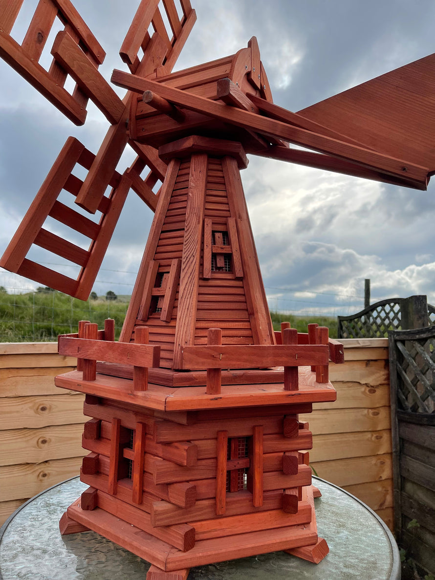 Handcrafted wooden windmills - rustic garden decor that adds charm and movement to your outdoor space from Pendle Windmills